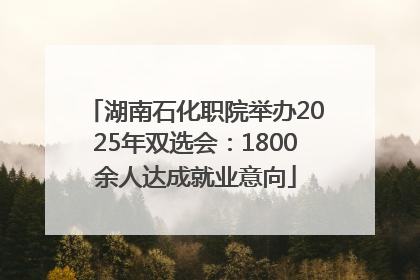 湖南石化职院举办2025年双选会：1800余人达成就业意向