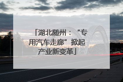 湖北随州：“专用汽车走廊”掀起产业新变革