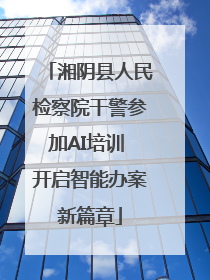 湘阴县人民检察院干警参加AI培训 开启智能办案新篇章