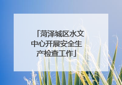 菏泽城区水文中心开展安全生产检查工作