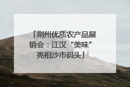 荆州优质农产品展销会：江汉“美味”亮相沙市码头