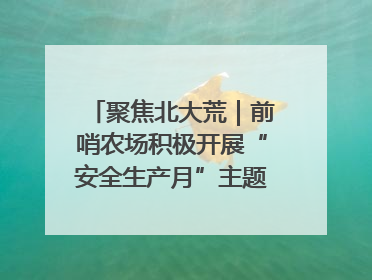 聚焦北大荒｜前哨农场积极开展“安全生产月”主题宣传活动