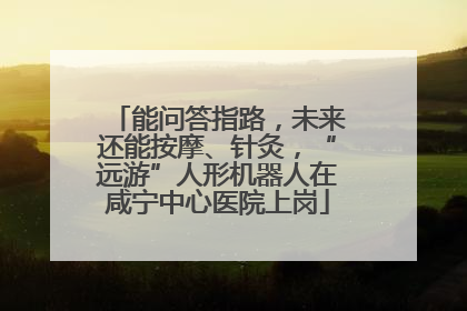 能问答指路，未来还能按摩、针灸，“远游”人形机器人在咸宁中心医院上岗