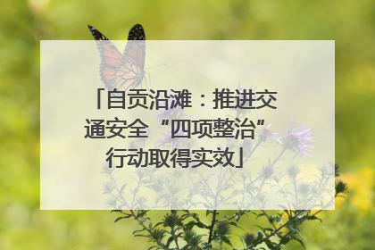 自贡沿滩：推进交通安全“四项整治”行动取得实效