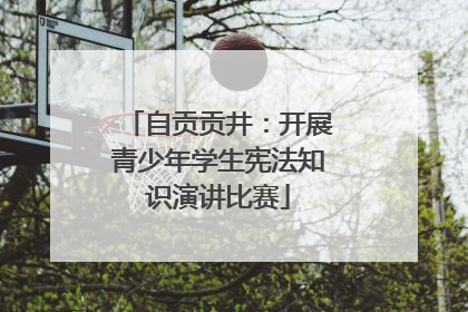 自贡贡井：开展青少年学生宪法知识演讲比赛