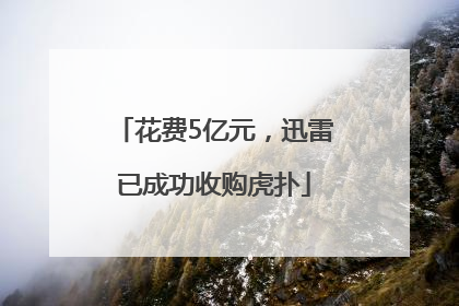 花费5亿元，迅雷已成功收购虎扑