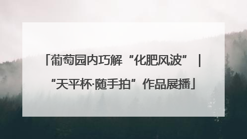 葡萄园内巧解“化肥风波”｜“天平杯·随手拍”作品展播
