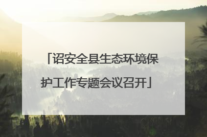 诏安全县生态环境保护工作专题会议召开