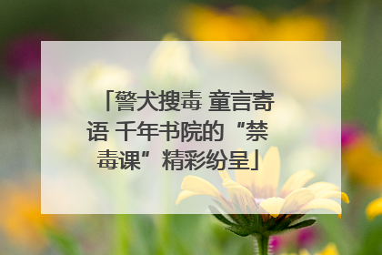 警犬搜毒 童言寄语 千年书院的“禁毒课”精彩纷呈