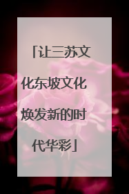让三苏文化东坡文化焕发新的时代华彩