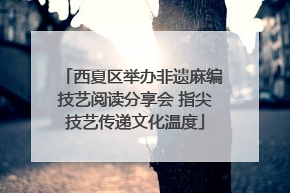 西夏区举办非遗麻编技艺阅读分享会 指尖技艺传递文化温度