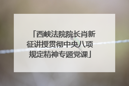 西峡法院院长肖新征讲授贯彻中央八项规定精神专题党课