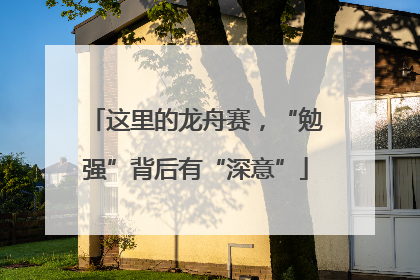 这里的龙舟赛，“勉强”背后有“深意”