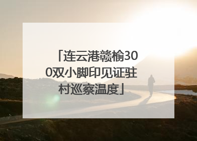 连云港赣榆300双小脚印见证驻村巡察温度