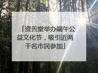 资善堂举办端午公益文化节，吸引近两千名市民参加