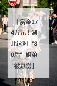赏金174万元！湖北这对“80后”姐弟被悬赏