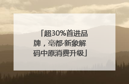 超30%首进品牌，亳都·新象解码中原消费升级
