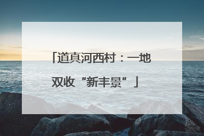 道真河西村：一地双收“新丰景”