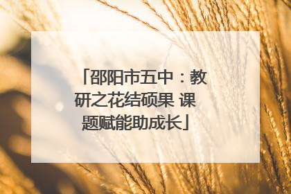 邵阳市五中：教研之花结硕果 课题赋能助成长