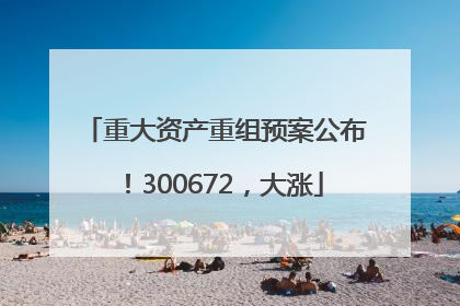 重大资产重组预案公布！300672，大涨