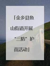 金乡县鱼山街道开展“三防”护苗活动