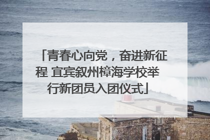 青春心向党，奋进新征程 宜宾叙州樟海学校举行新团员入团仪式