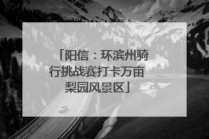 阳信：环滨州骑行挑战赛打卡万亩梨园风景区
