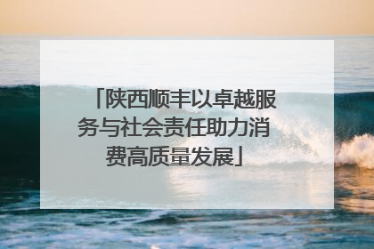 陕西顺丰以卓越服务与社会责任助力消费高质量发展