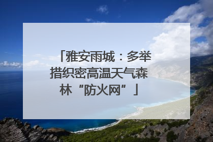 雅安雨城：多举措织密高温天气森林“防火网”