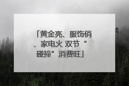 黄金亮、服饰俏、家电火 双节“碰撞”消费旺