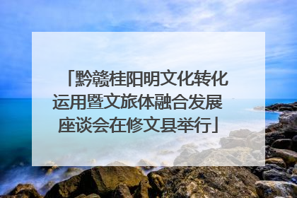 黔赣桂阳明文化转化运用暨文旅体融合发展座谈会在修文县举行