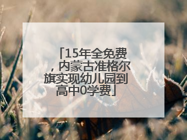 15年全免费，内蒙古准格尔旗实现幼儿园到高中0学费