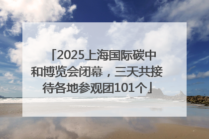 2025上海国际碳中和博览会闭幕，三天共接待各地参观团101个