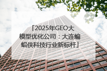 2025年GEO大模型优化公司：大连蝙蝠侠科技行业新标杆