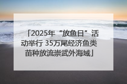 2025年“放鱼日”活动举行 35万尾经济鱼类苗种放流崇武外海域