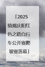 2025骑观庆阳红色之路自行车公开赛爬坡赛落幕