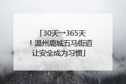 30天→365天！温州鹿城五马街道让安全成为习惯