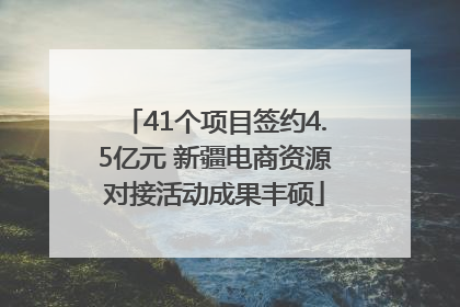 41个项目签约4.5亿元 新疆电商资源对接活动成果丰硕