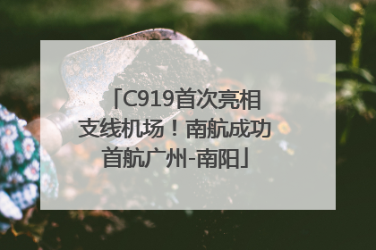C919首次亮相支线机场！南航成功首航广州-南阳